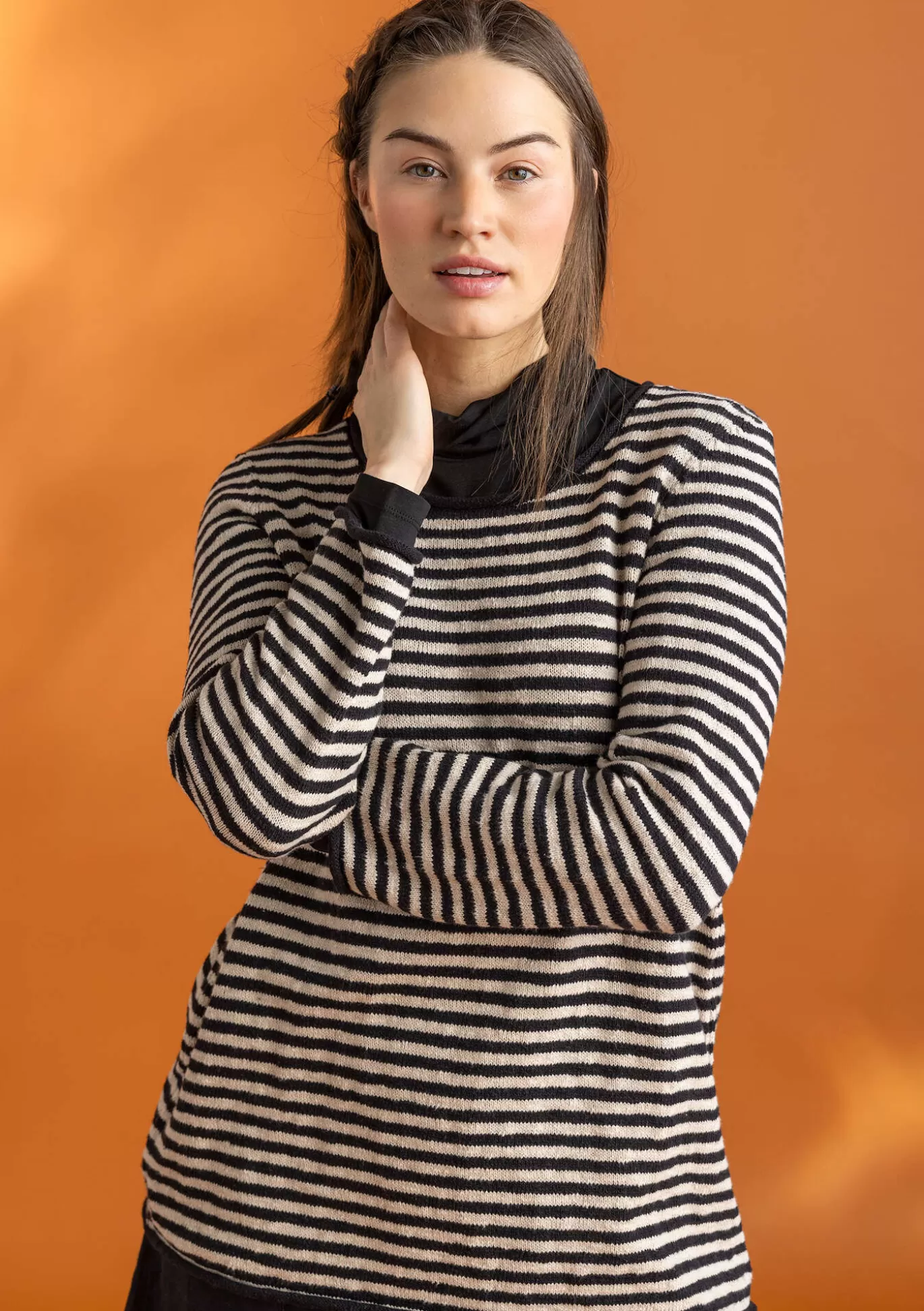 Gudrun Sjödén Bästiströja i ekologisk bomull Svart/natur Fashion