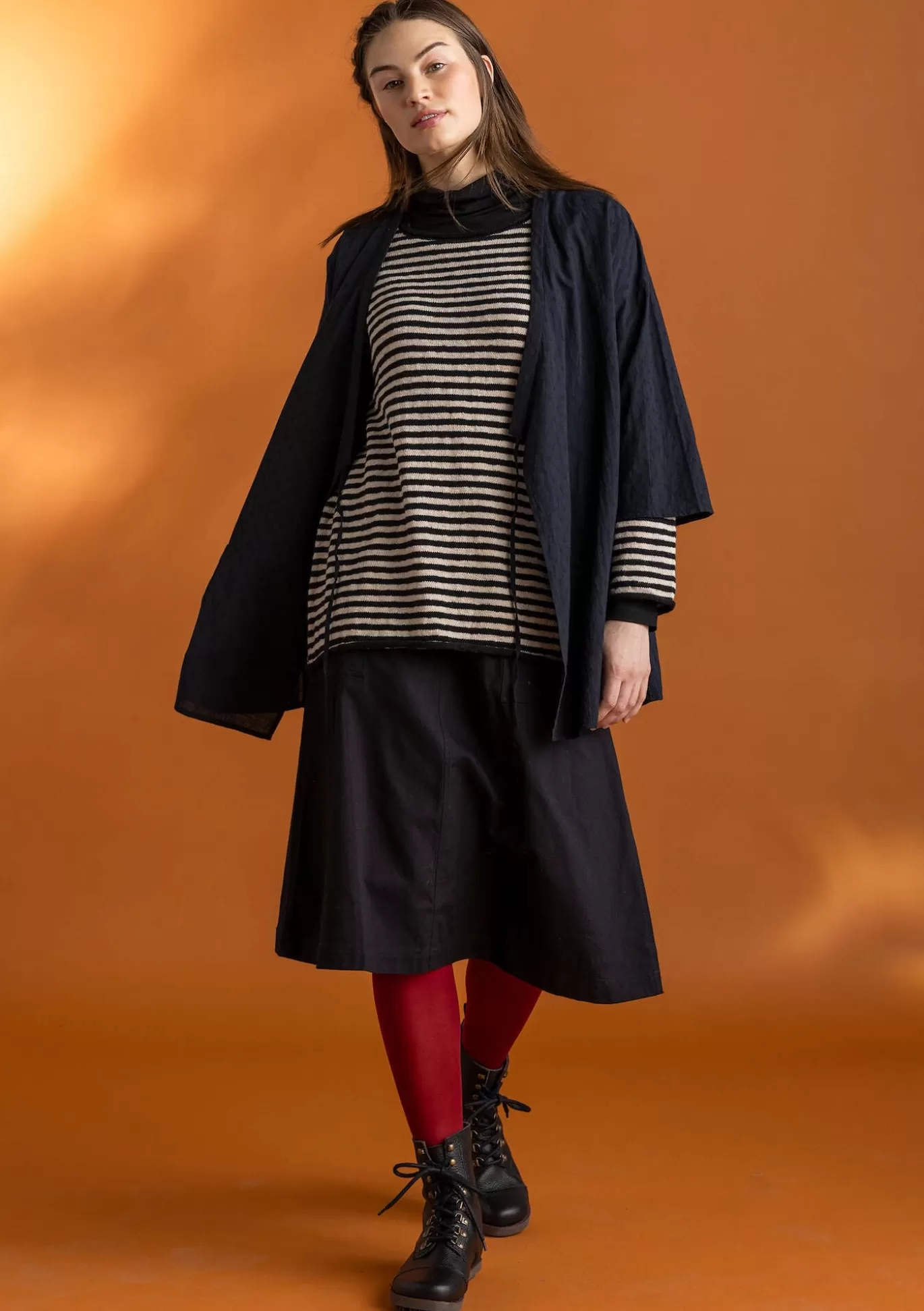 Gudrun Sjödén Bästiströja i ekologisk bomull Svart/natur Fashion
