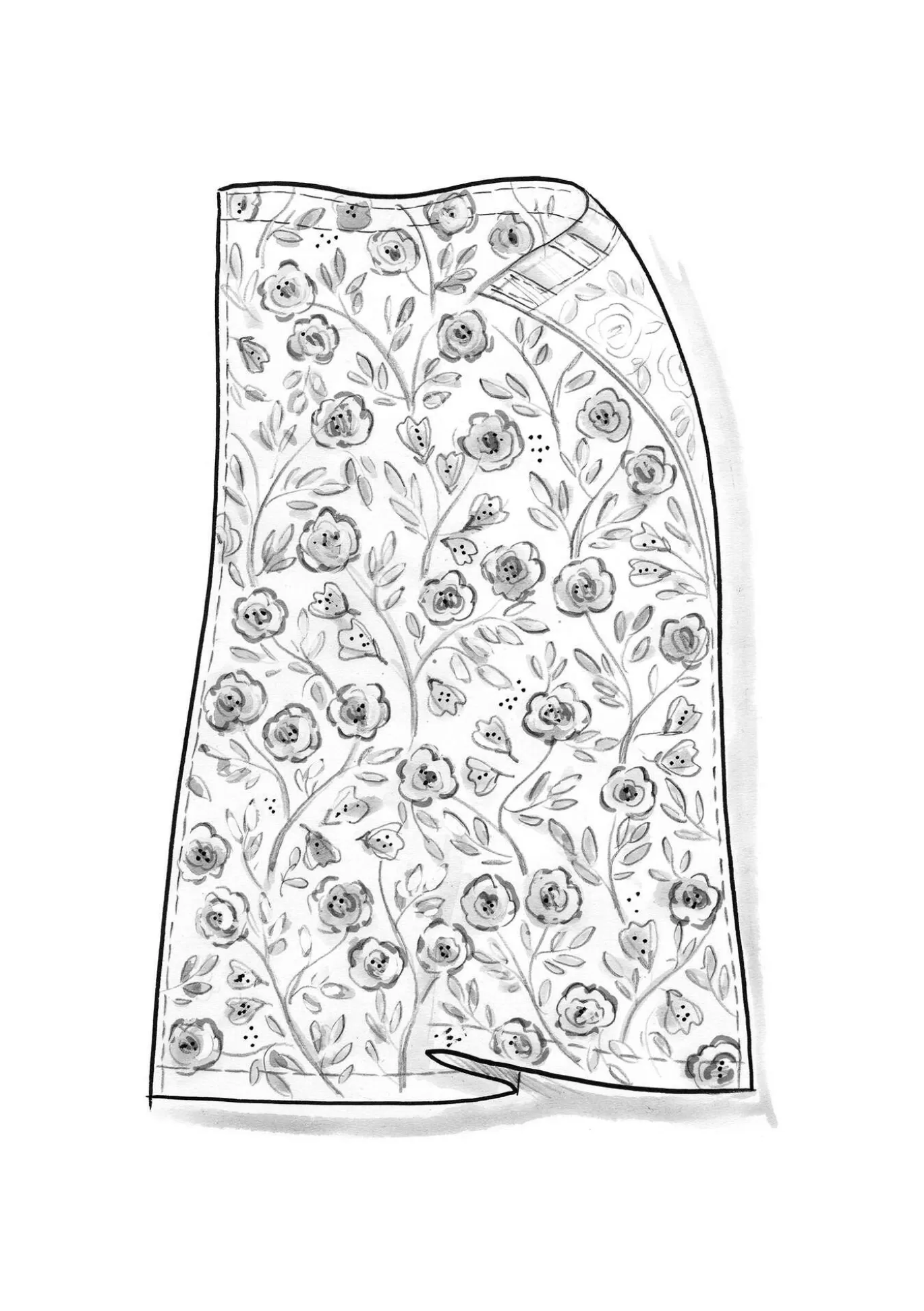 Gudrun Sjödén Gardin "Wild rose" i lin/bomull Henna Discount