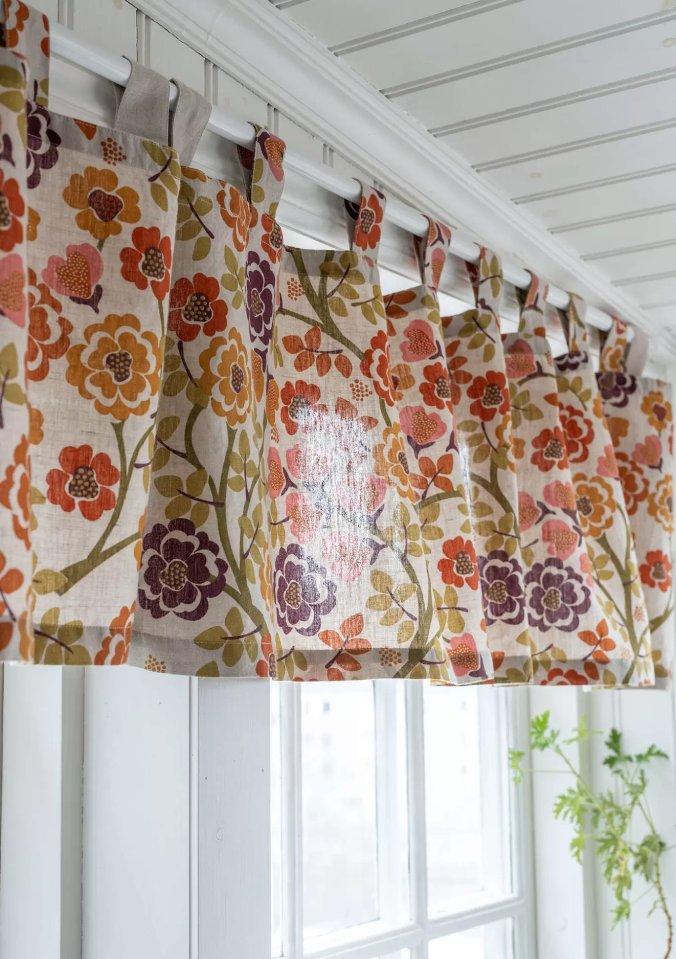 Gudrun Sjödén Gardinkappa "Wild rose" i lin/bomull Henna Discount