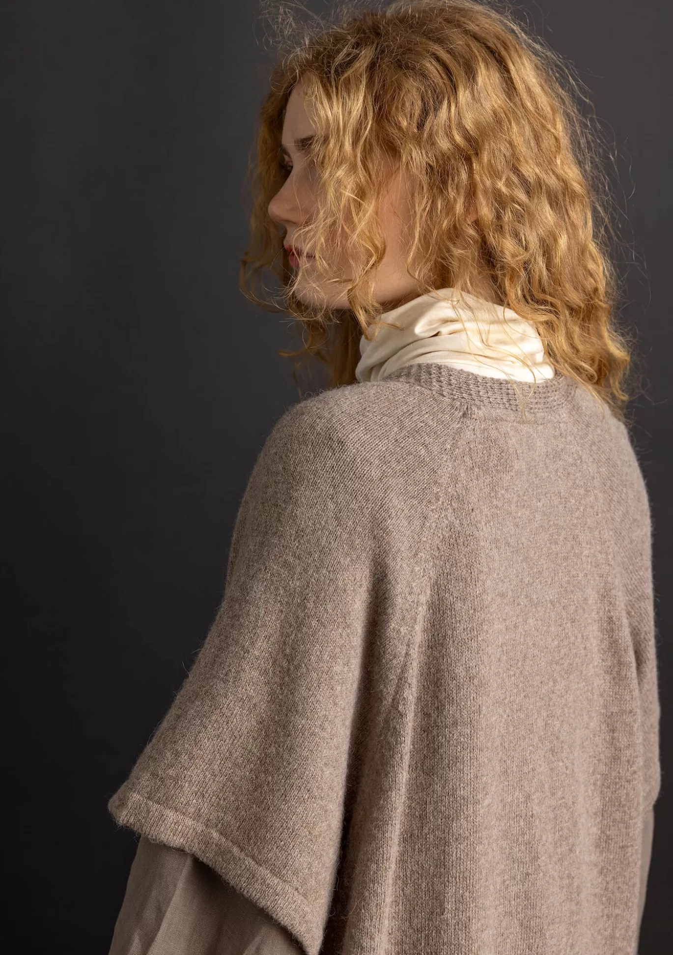 Gudrun Sjödén Långkofta i alpackamix Mörknatur/melange Flash Sale