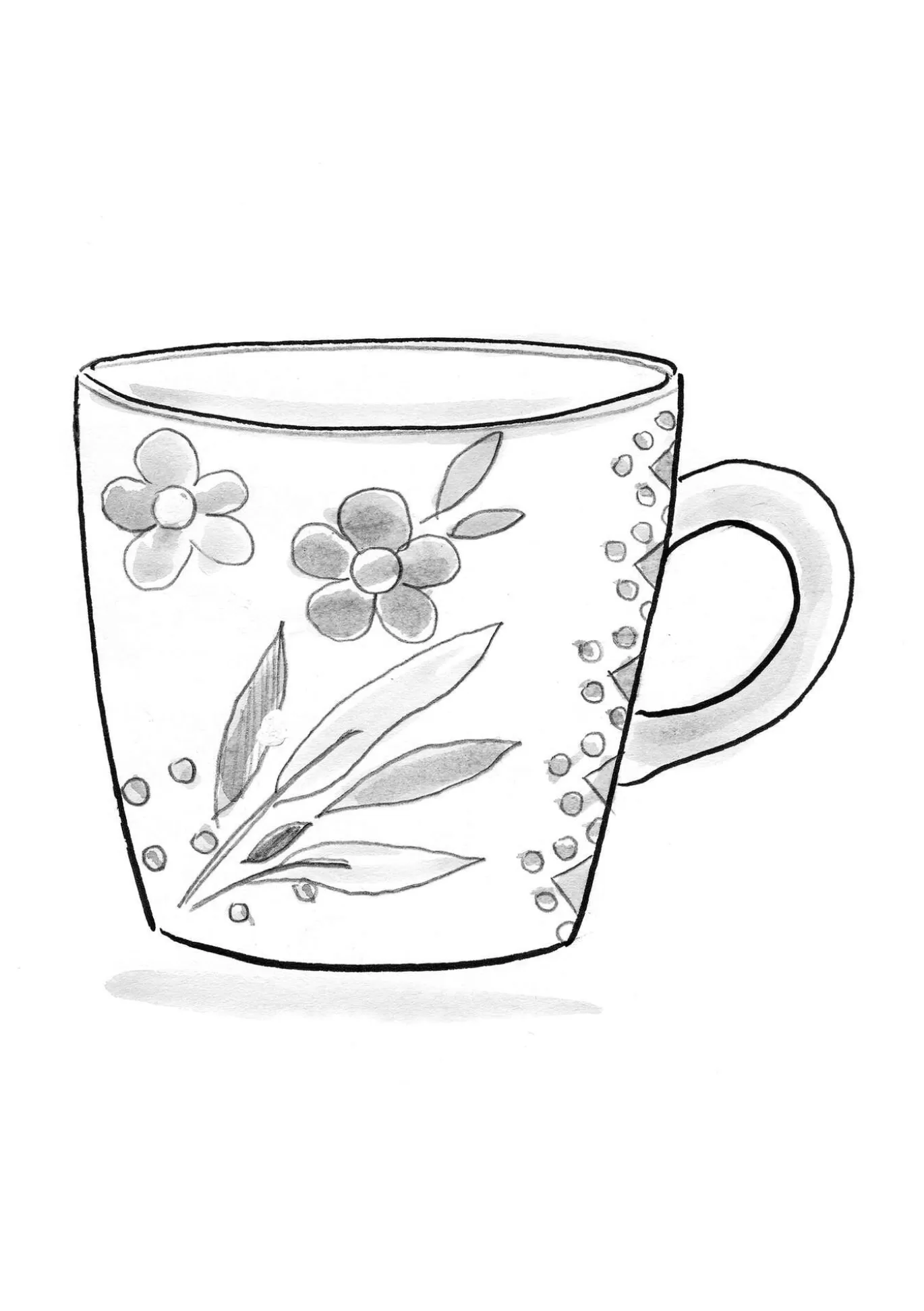 Gudrun Sjödén Mugg "Flower pots" i keramik Äppelgrön Flash Sale