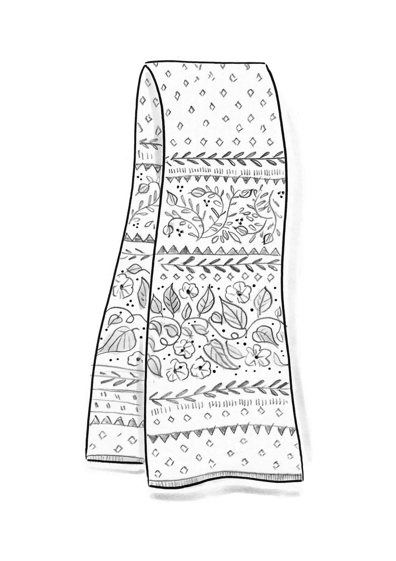 Gudrun Sjödén Stickad halsduk "Borealis" i ekologisk och återvunnen bomull/ull Aubergine Fashion