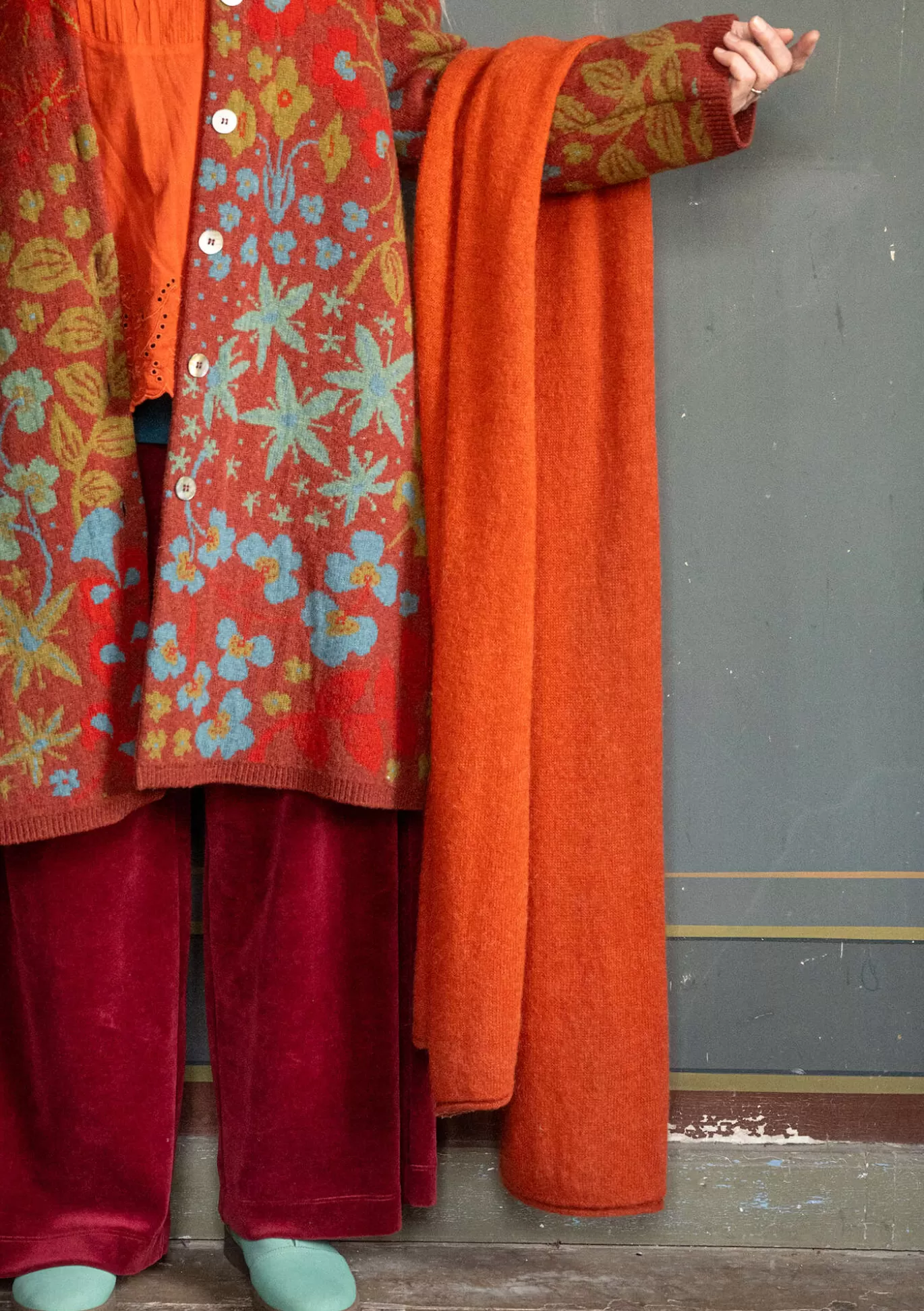Gudrun Sjödén Stickad halsduk i alpackamix Henna Outlet