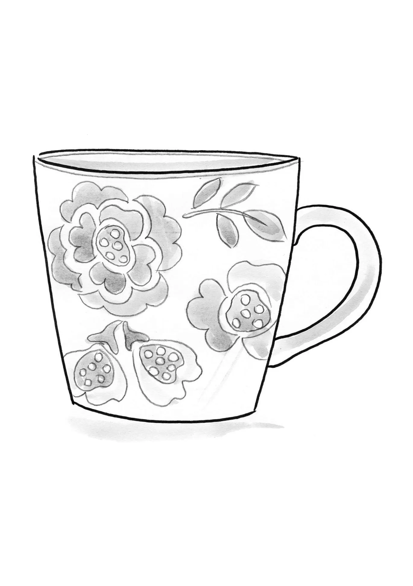 Gudrun Sjödén Temugg "Wild rose" i keramik Henna Store