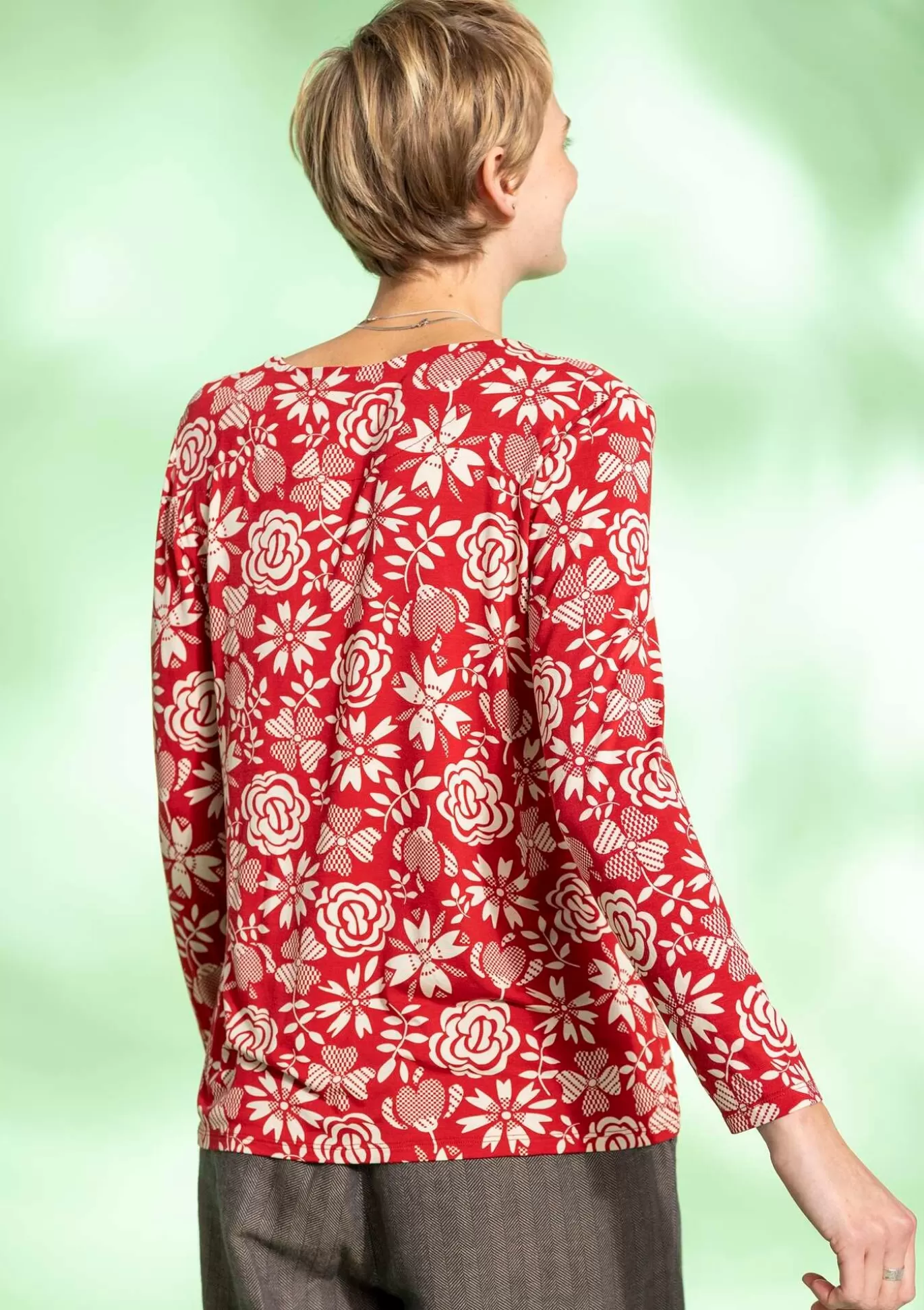 Gudrun Sjödén Top "Karin" i micromodal/elastan Tomat Cheap