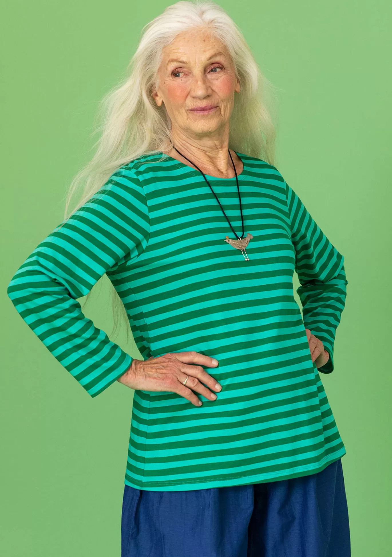 Gudrun Sjödén Top "Mika" i ekologisk bomull/modal Basilika/ljusorientgrön Fashion