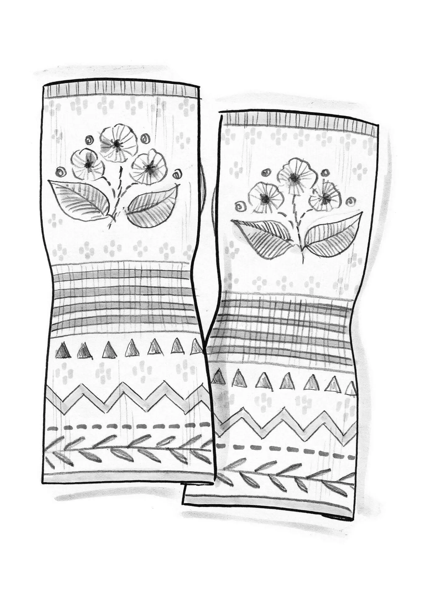 Gudrun Sjödén Torgvante "Borealis" i ekologisk och återvunnen bomull/ ull Mildindigo Shop