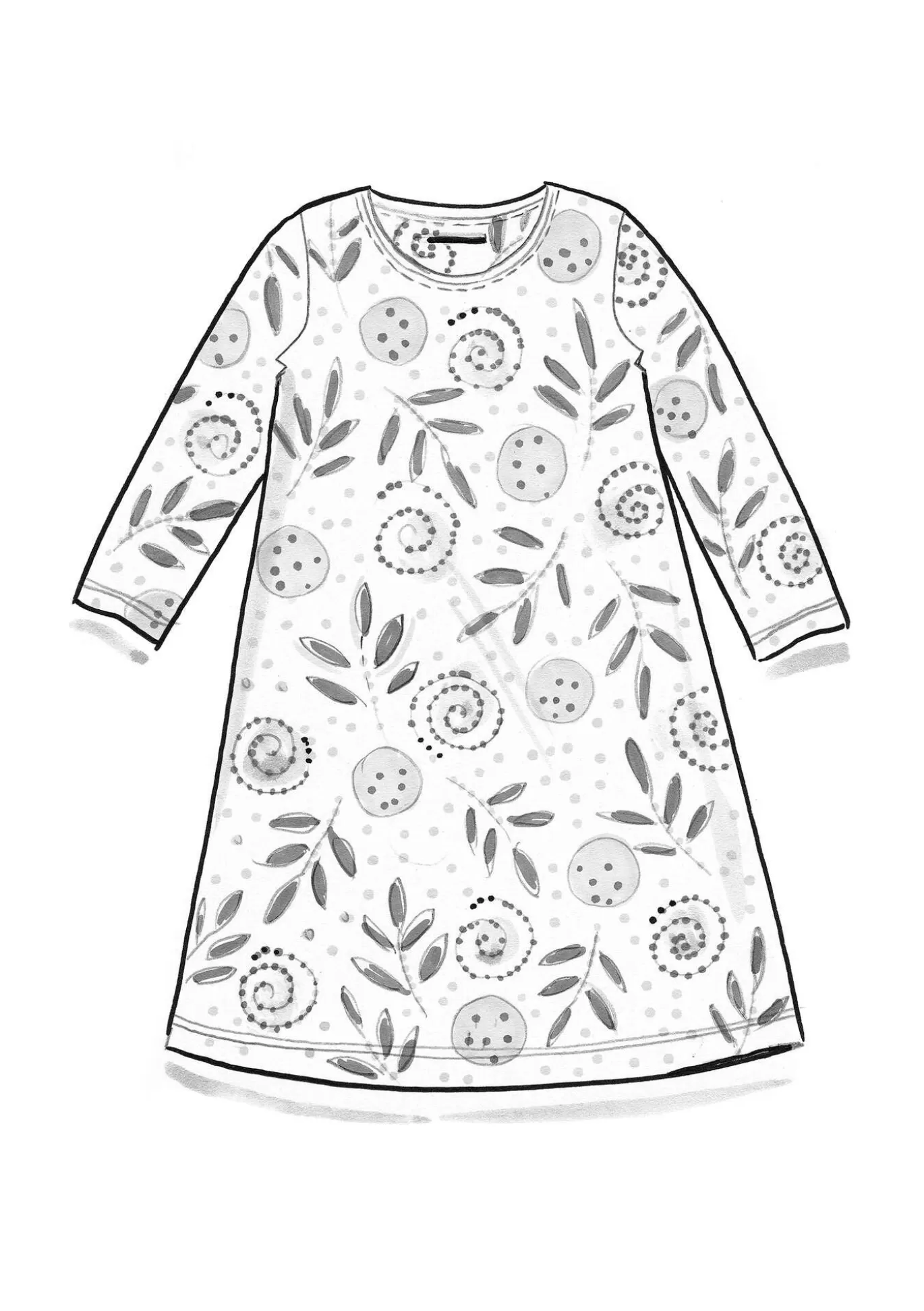 Gudrun Sjödén Trikåklänning "Bhumika" i ekologisk bomull/modal Ananas Online