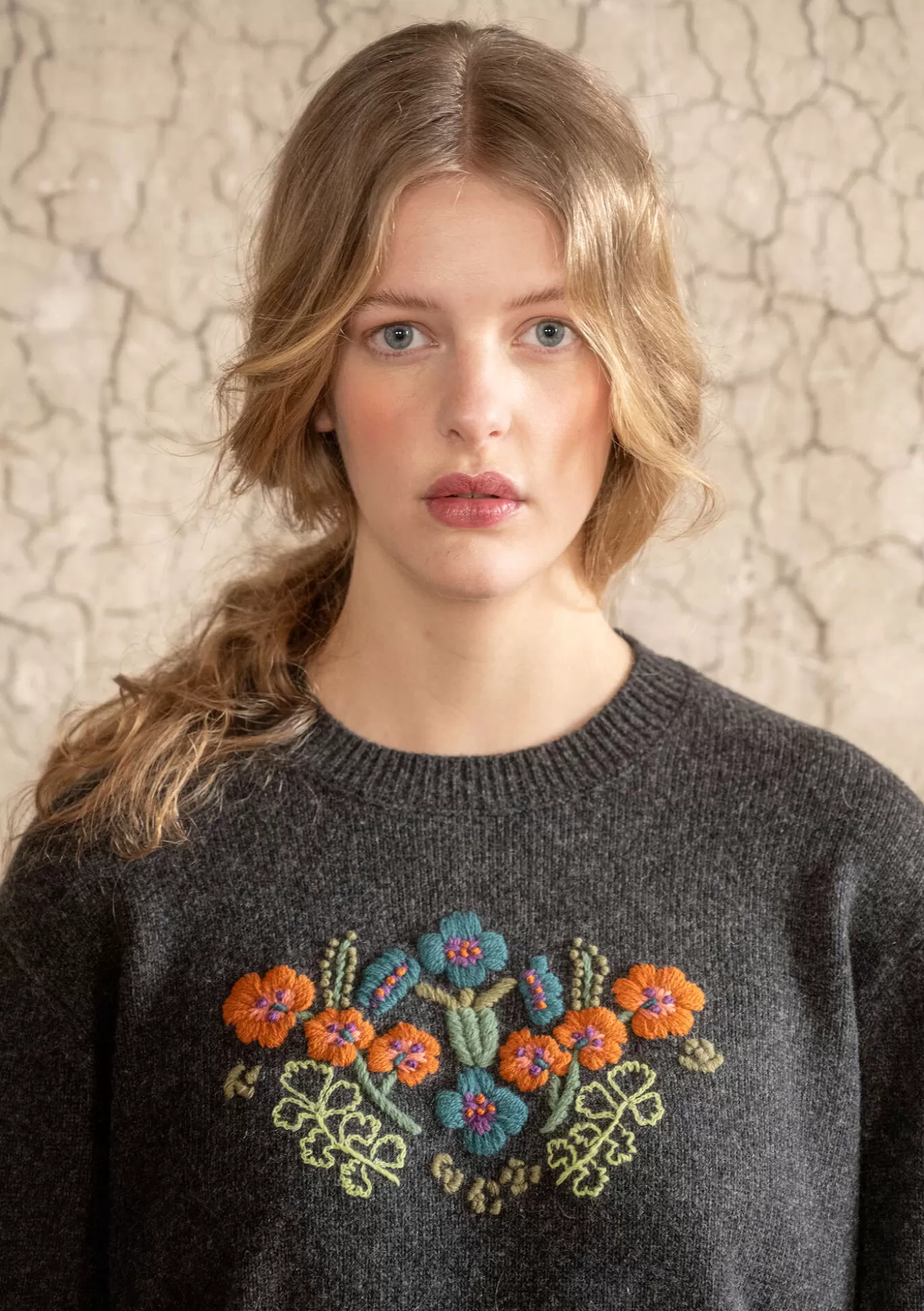 Gudrun Sjödén Tröja "Emelia" i återvunnen ull Mörkaskgrå Flash Sale