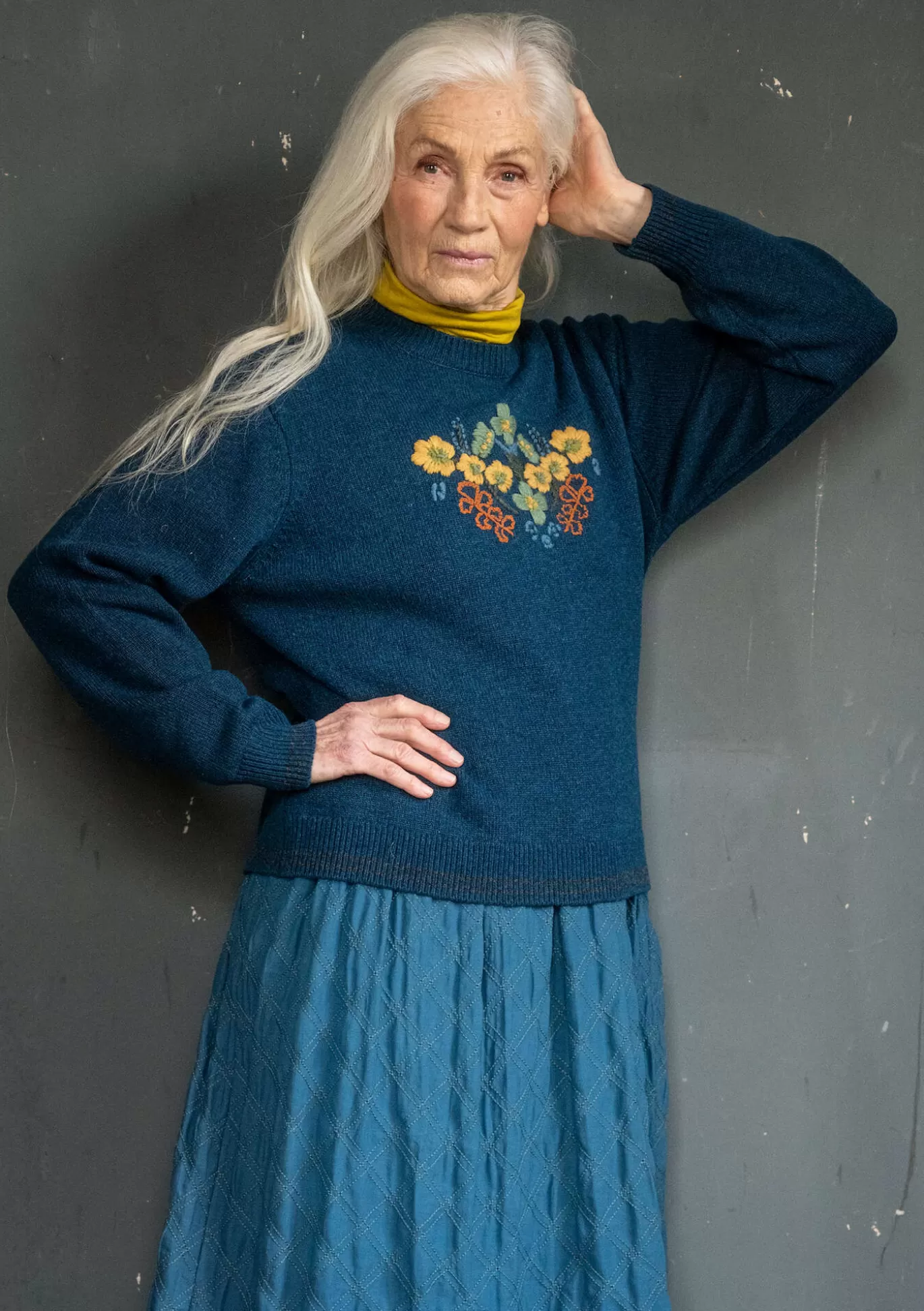 Gudrun Sjödén Tröja "Emelia" i återvunnen ull Mörkpetrol Online
