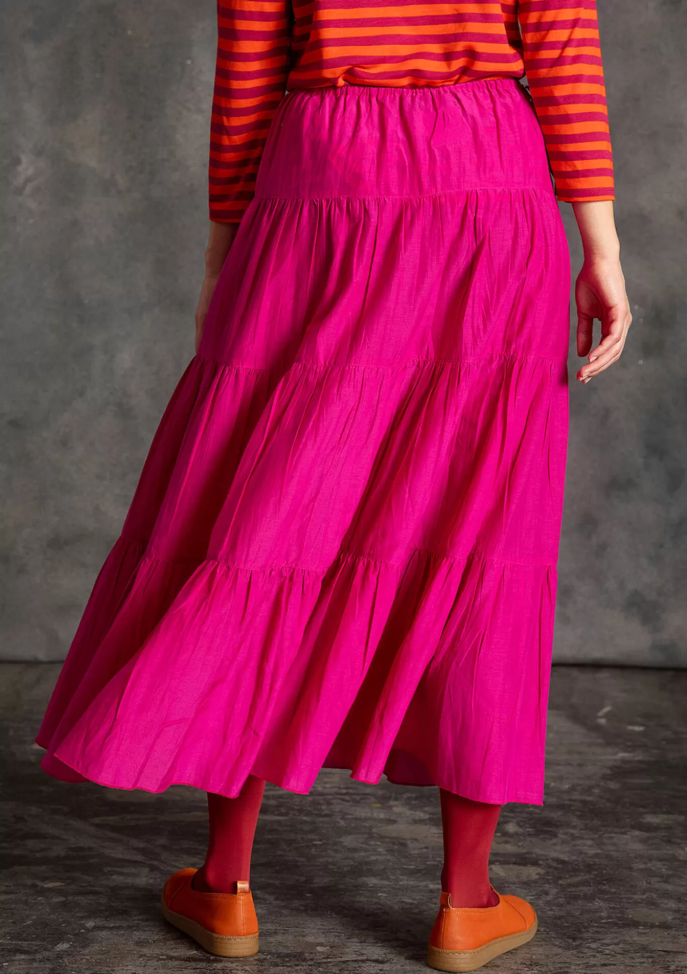 Gudrun Sjödén Vävd kjol i bomull/siden Cerise Sale