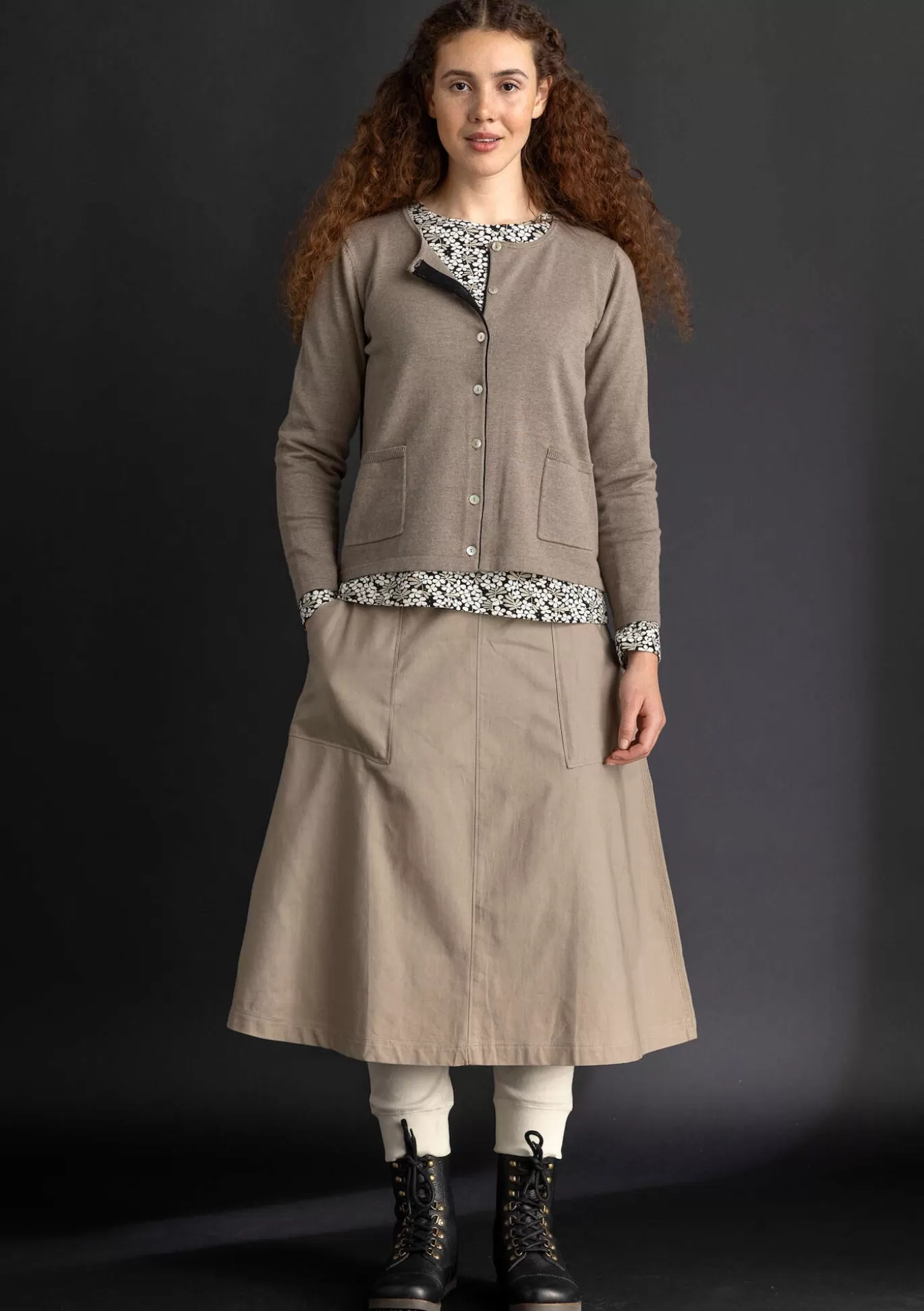 Gudrun Sjödén Vävd twillkjol i ekologisk bomull Mullvad Fashion